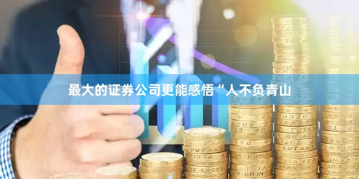 最大的证券公司更能感悟“人不负青山