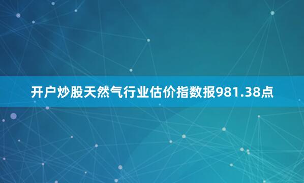 开户炒股　　天然气行业估价指数报981.38点